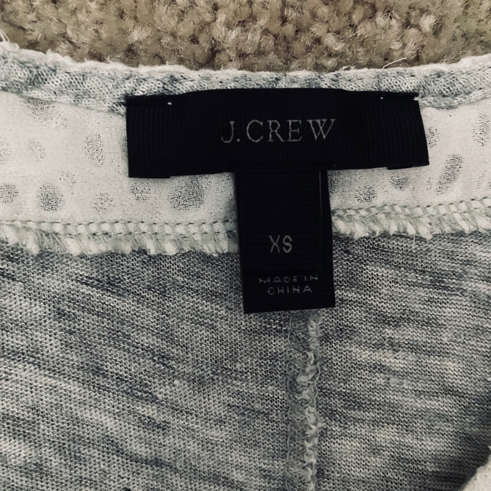 J. Crew grey tank with lace detail XS/S - Picture 3 of 4